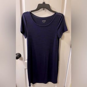 T shirt dress- navy blue with black. Small.